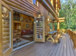 Huge back deck for relaxing, cooking and dining